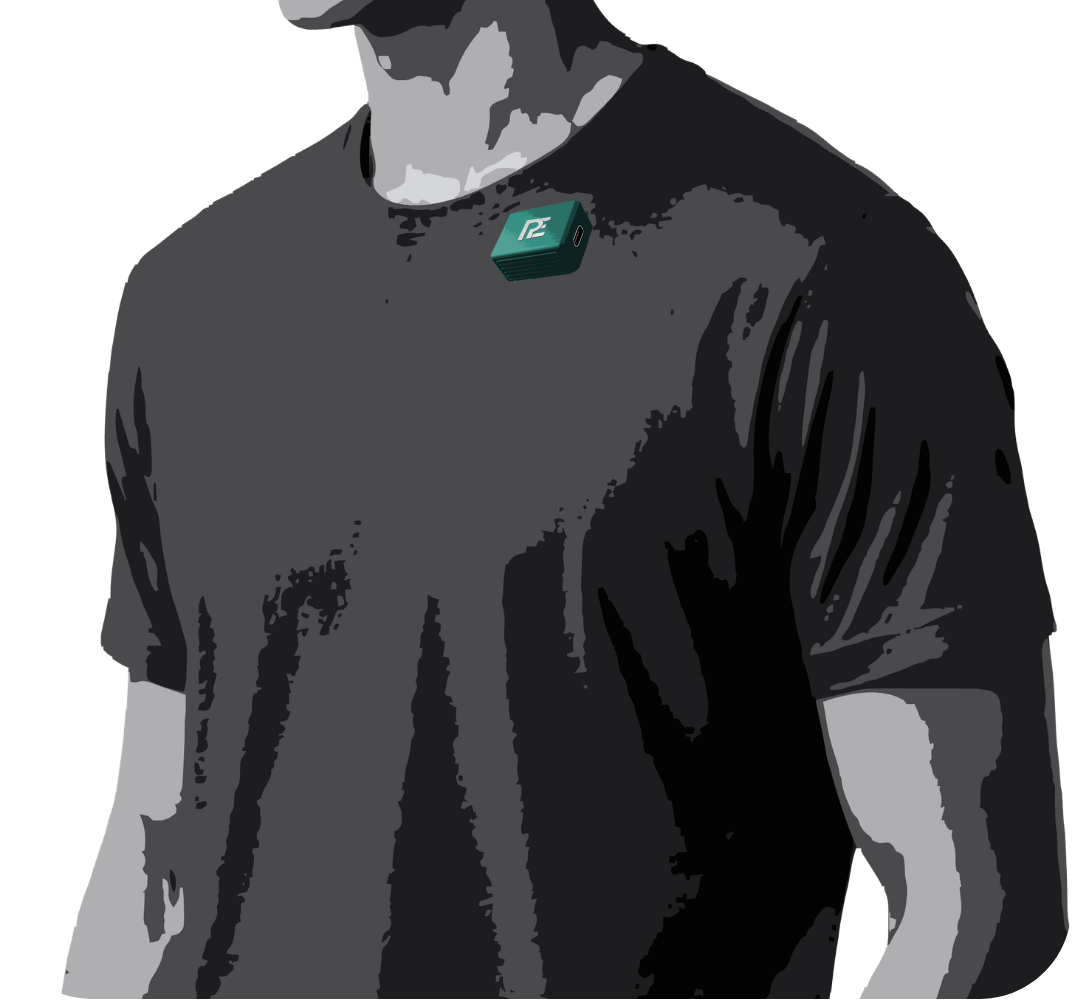 Person wearing the Posture Ease device